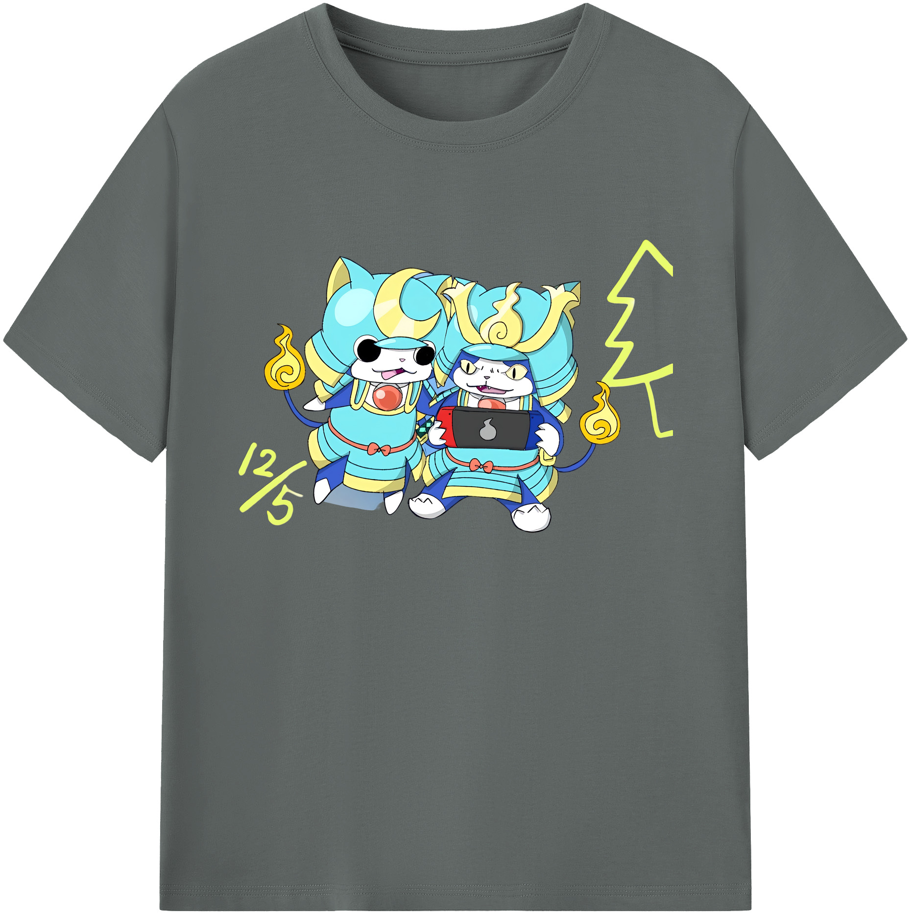 （画像用） 妖怪ウォッチ Yo-kai Watch 綿100％ メンズ半袖Tシャツ｜肌触りやわらか＆通気性